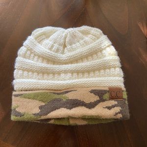 C.C cable knit beanie